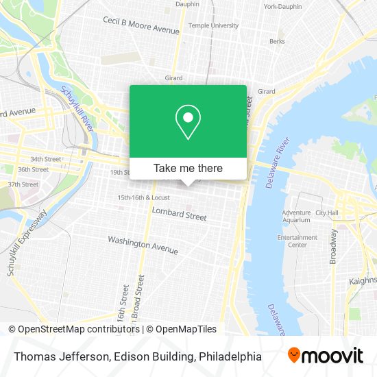 Thomas Jefferson, Edison Building map