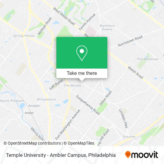 Mapa de Temple University - Ambler Campus