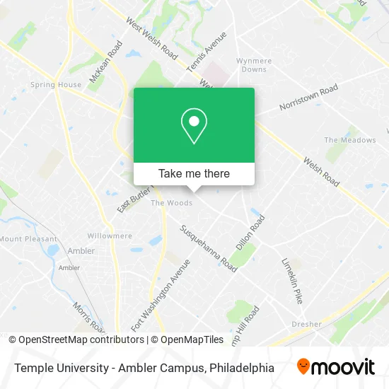 Temple University - Ambler Campus map