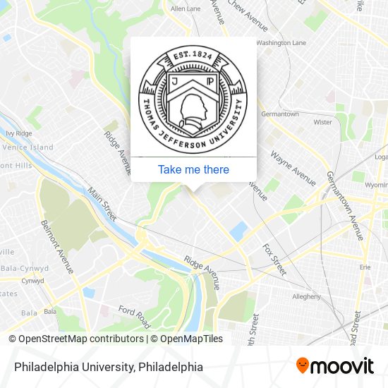 Philadelphia University map