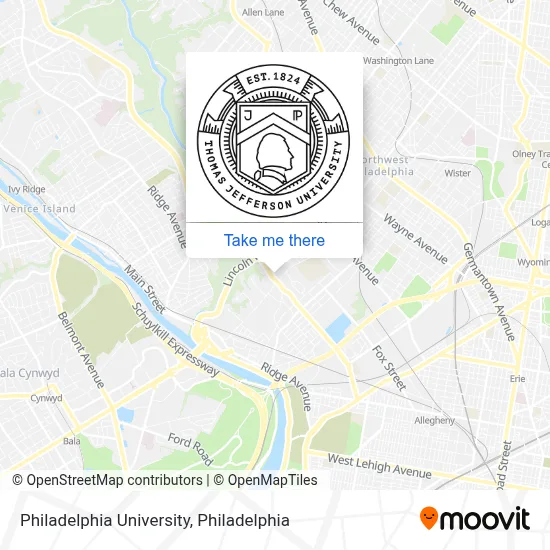 Philadelphia University map