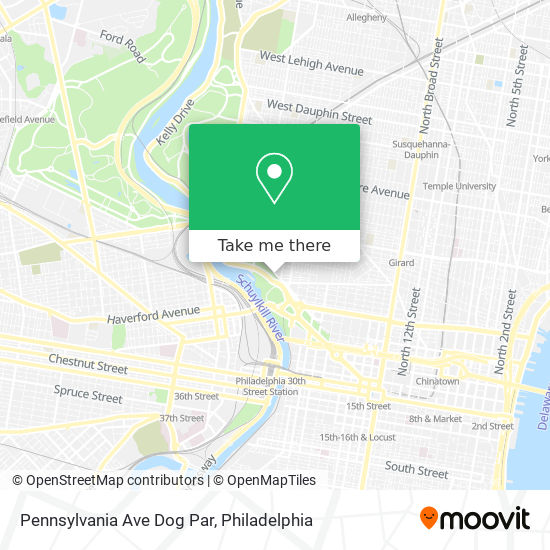 Pennsylvania Ave Dog Par map