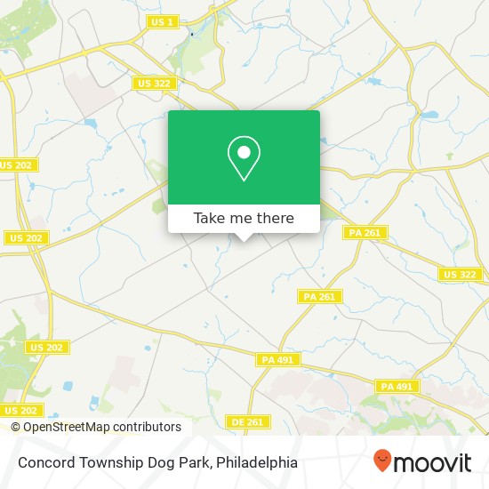 Mapa de Concord Township Dog Park