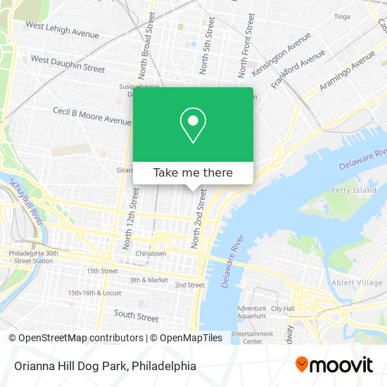 Orianna Hill Dog Park map