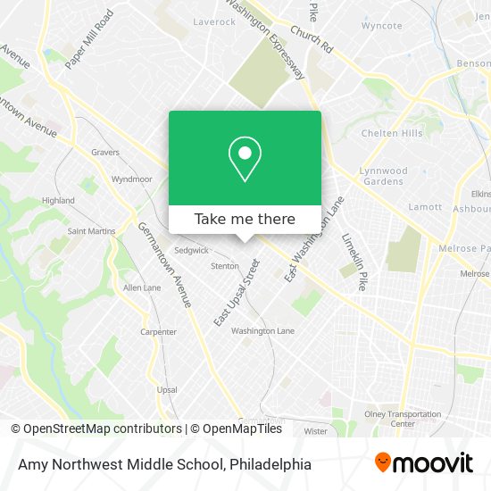 Mapa de Amy Northwest Middle School