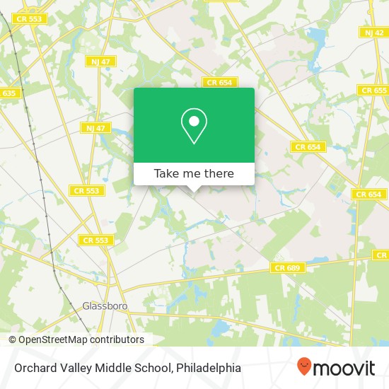 Orchard Valley Middle School map
