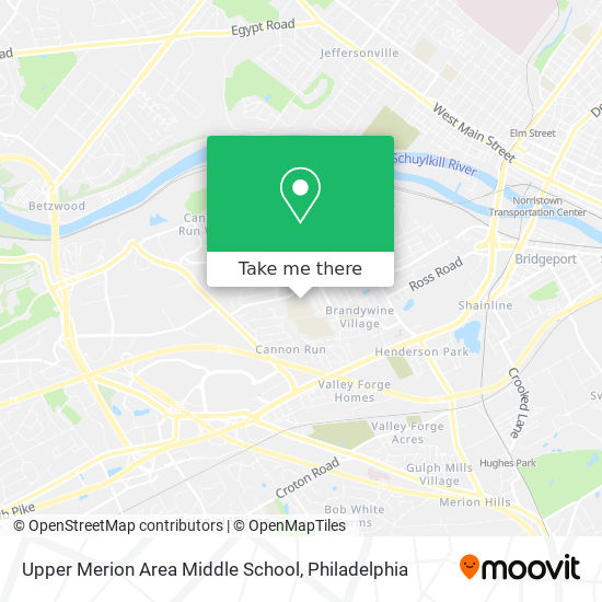 Upper Merion Area Middle School map