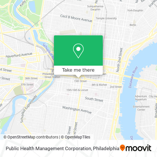 Public Health Management Corporation map
