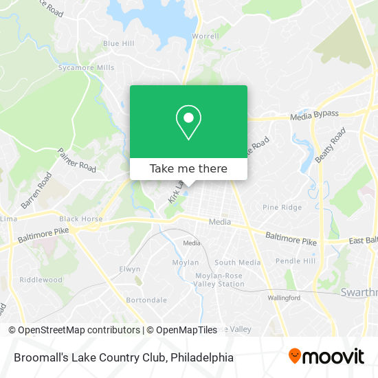 Broomall's Lake Country Club map