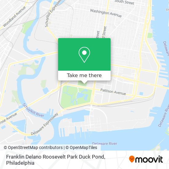 Franklin Delano Roosevelt Park Duck Pond map