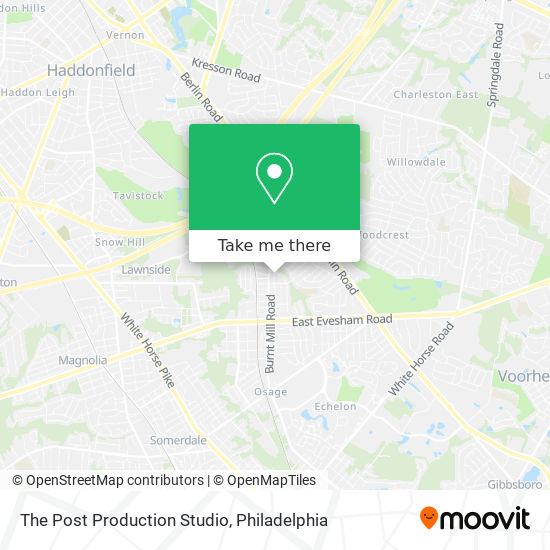 The Post Production Studio map
