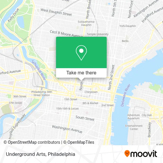 Underground Arts map