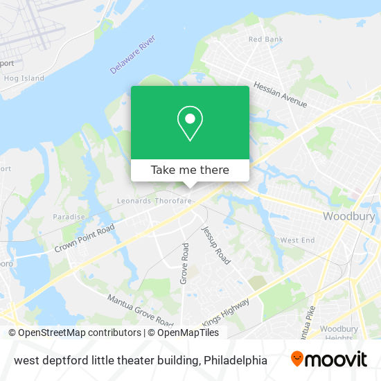 Mapa de west deptford little theater building