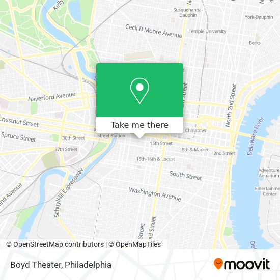Mapa de Boyd Theater