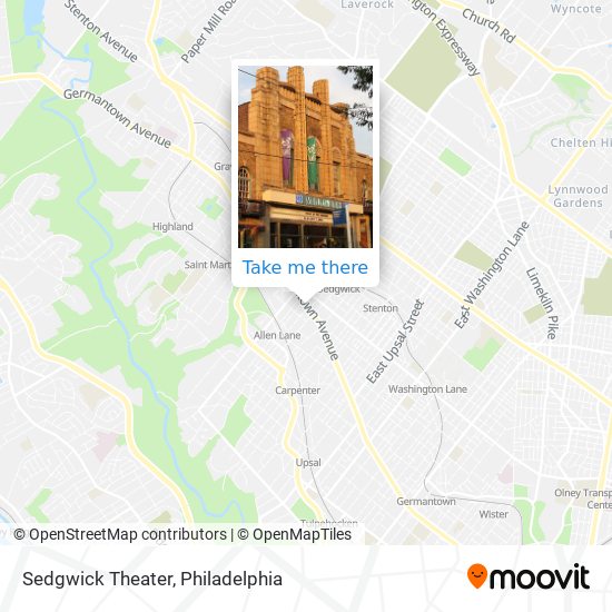 Mapa de Sedgwick Theater