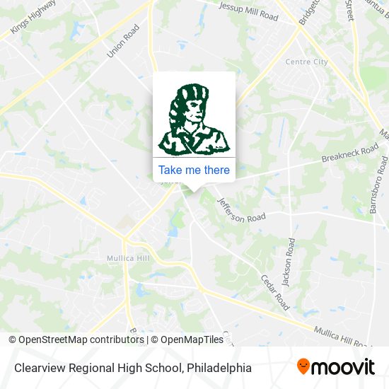 Mapa de Clearview Regional High School