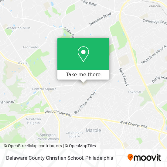 Delaware County Christian School map