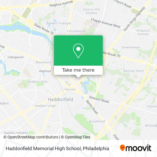 Mapa de Haddonfield Memorial High School