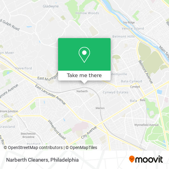 Narberth Cleaners map