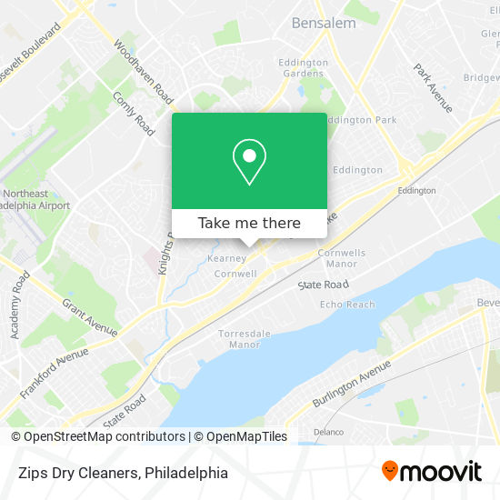 Mapa de Zips Dry Cleaners