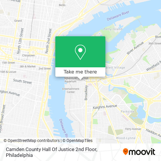 Mapa de Camden County Hall Of Justice 2nd Floor