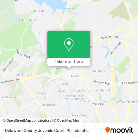 Mapa de Delaware County Juvenile Court