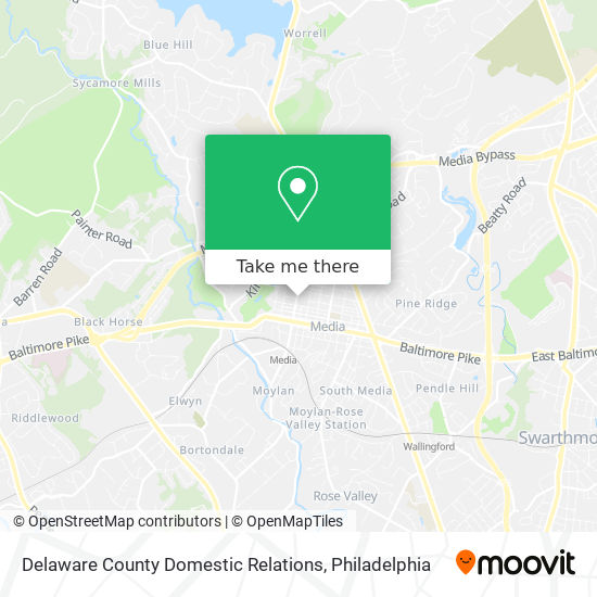 Mapa de Delaware County Domestic Relations