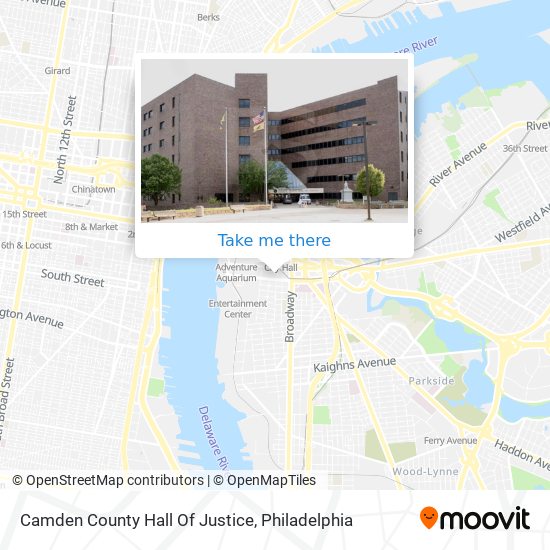 Mapa de Camden County Hall Of Justice