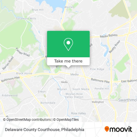 Delaware County Courthouse map