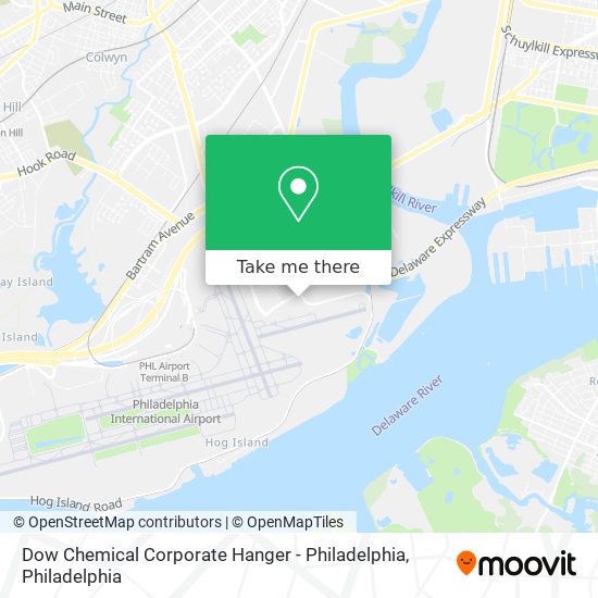 Dow Chemical Corporate Hanger - Philadelphia map