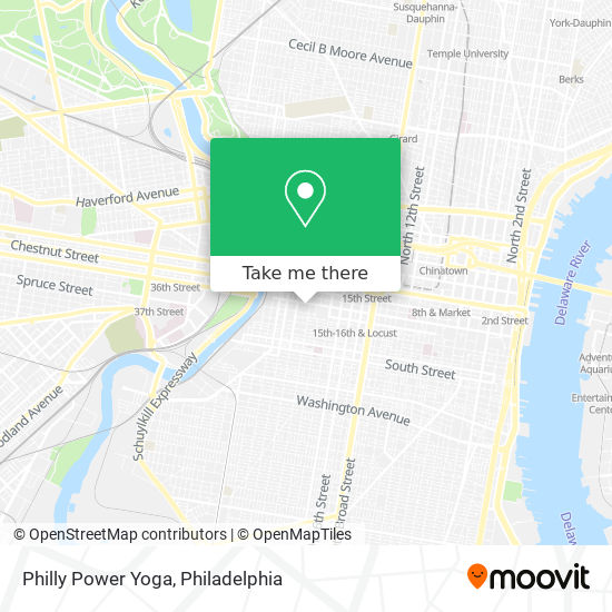 Philly Power Yoga map