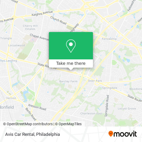 Mapa de Avis Car Rental