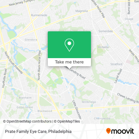 Prate Family Eye Care map