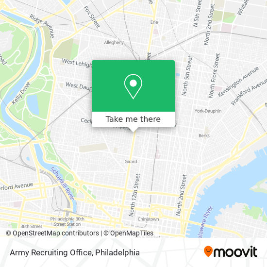 Army Recruiting Office map
