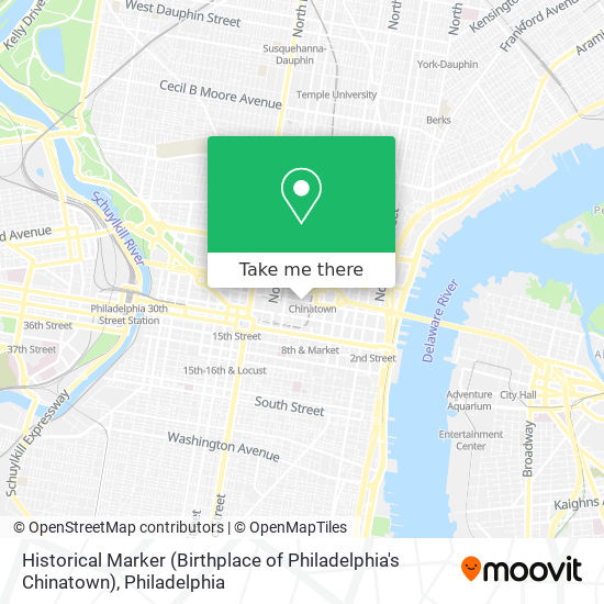 Mapa de Historical Marker (Birthplace of Philadelphia's Chinatown)