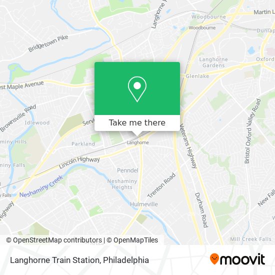 Mapa de Langhorne Train Station