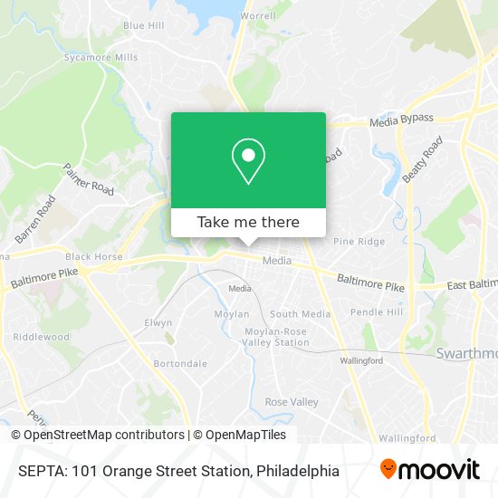 SEPTA: 101 Orange Street Station map