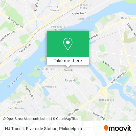 Mapa de NJ Transit: Riverside Station