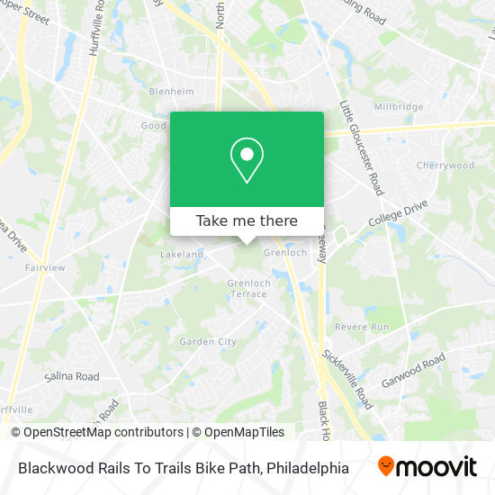 Mapa de Blackwood Rails To Trails Bike Path