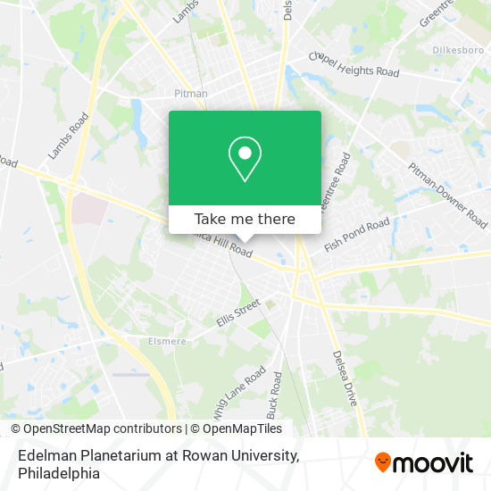 Mapa de Edelman Planetarium at Rowan University