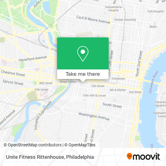 Unite Fitness Rittenhouse map