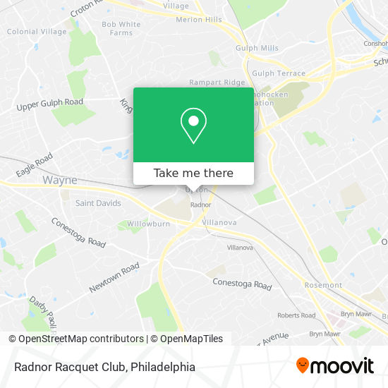 Radnor Racquet Club map