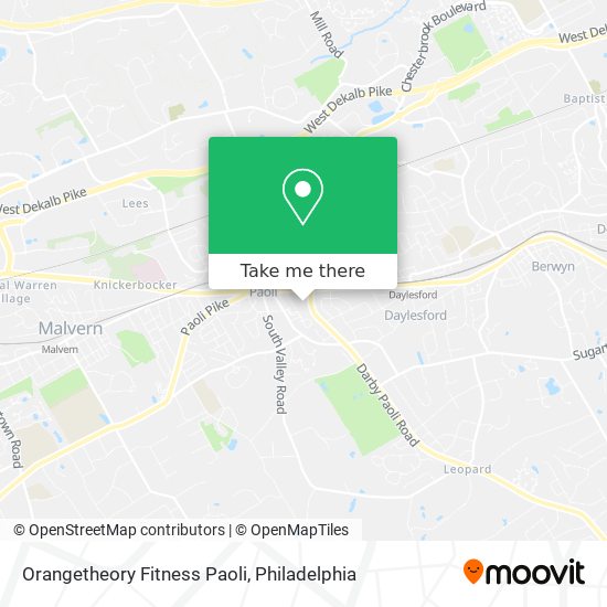 Orangetheory Fitness Paoli map