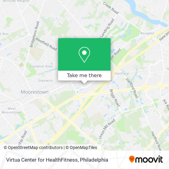 Mapa de Virtua Center for HealthFitness