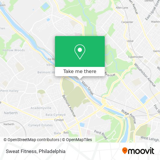 Mapa de Sweat Fitness