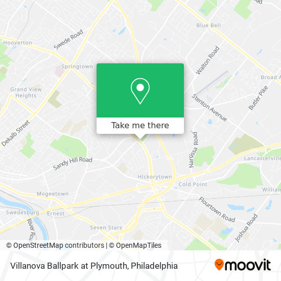 Villanova Ballpark at Plymouth map