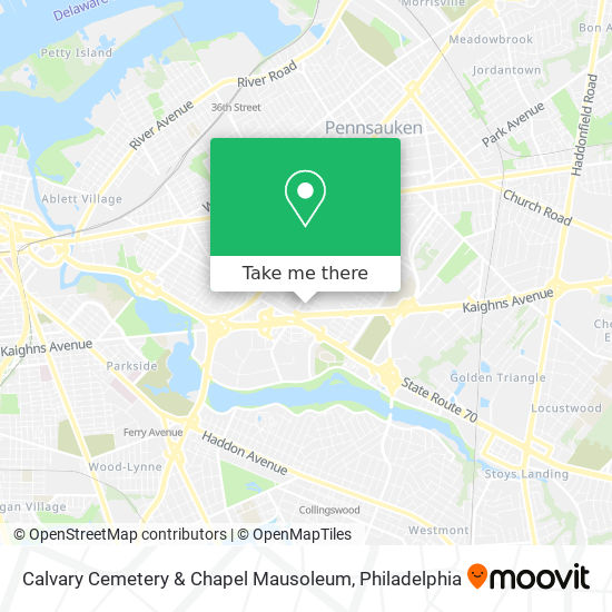 Calvary Cemetery & Chapel Mausoleum map