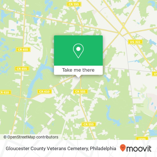 Gloucester County Veterans Cemetery map