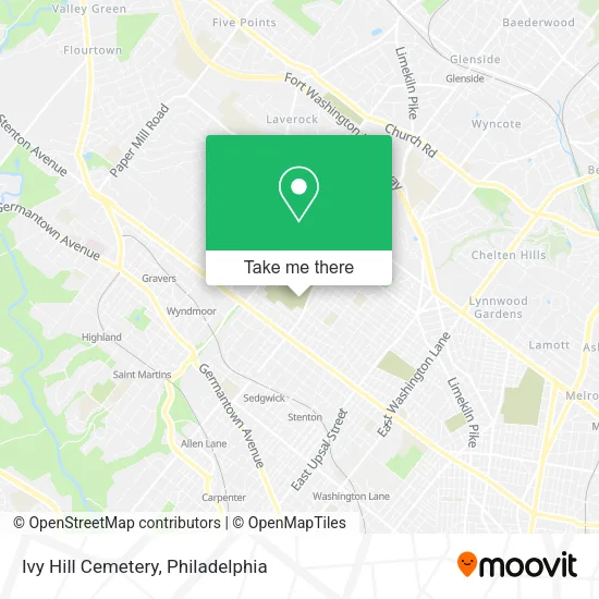 Ivy Hill Cemetery map