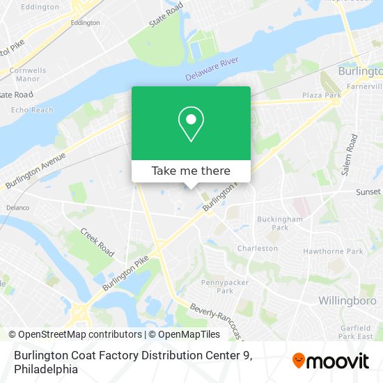 Mapa de Burlington Coat Factory Distribution Center 9